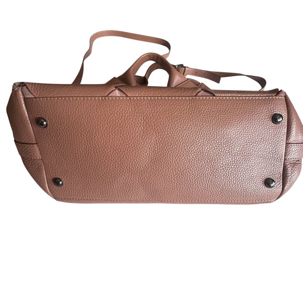 Iacucci Leather & Suede Woven Bag Hobo Purse Made in Italy Neutral Pink - Picture 7 of 11